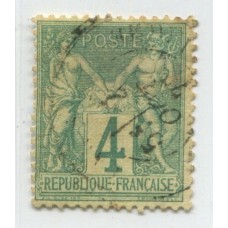 FRANCIA 1876 Yv. 063 MUY BUENA ESTAMPILLA USADA RARA 100 €